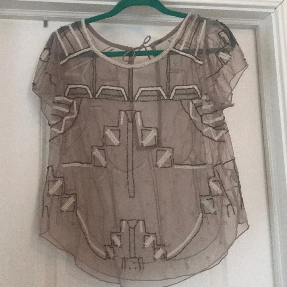 Transparent beaded top